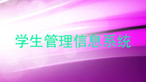 学生管理信息系统