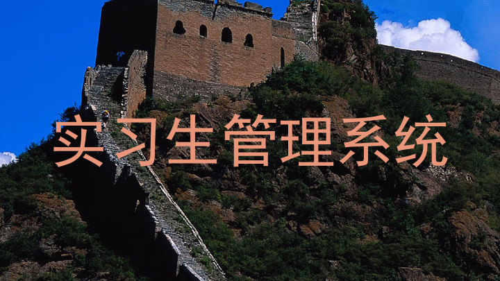 实习生管理系统