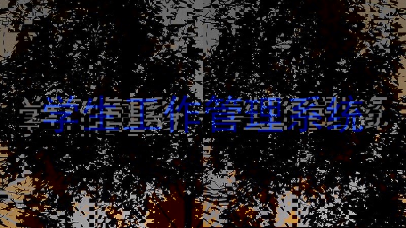 学生工作管理系统