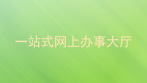一站式网上办事大厅