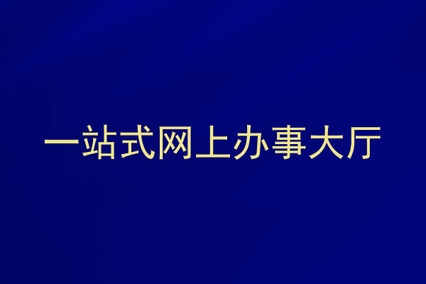 一站式网上办事大厅