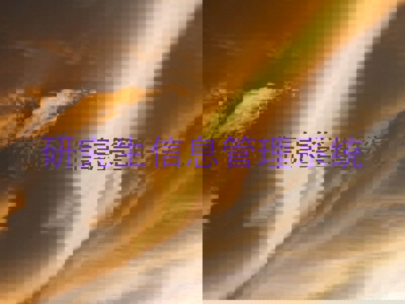 研究生信息管理系统