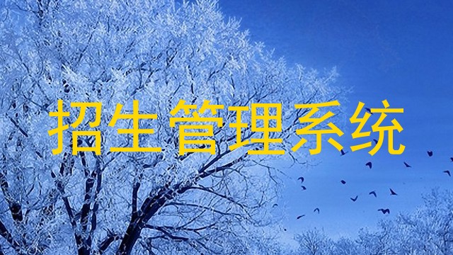招生管理系统