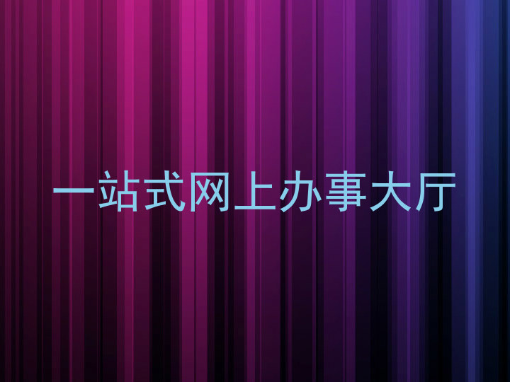 一站式网上办事大厅