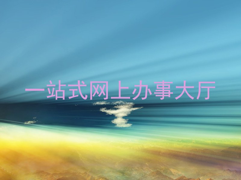 一站式网上办事大厅