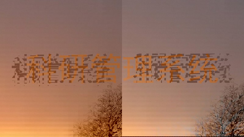 科研管理系统