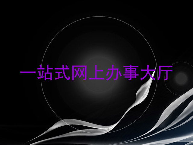 一站式网上办事大厅