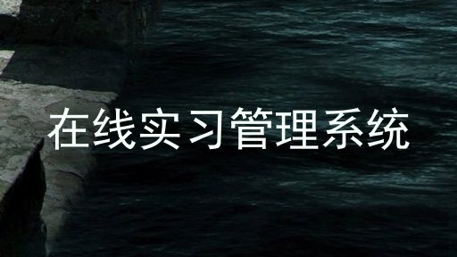 在线实习管理系统