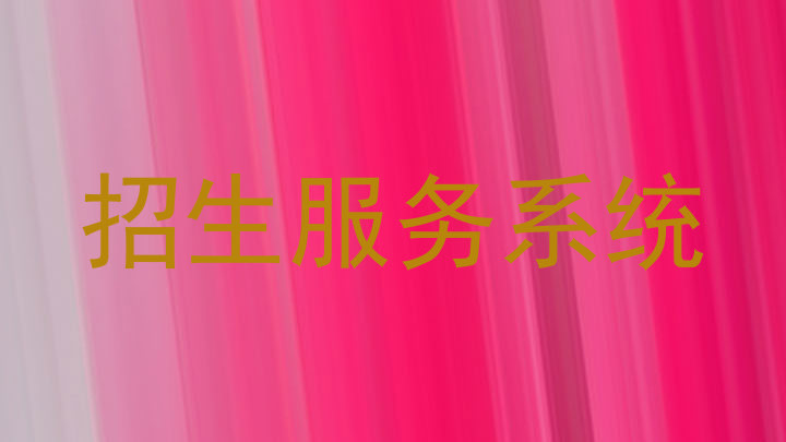 招生服务系统