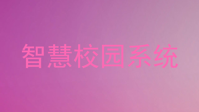 智慧校园系统