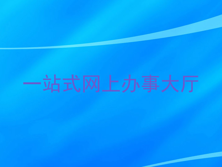 一站式网上办事大厅