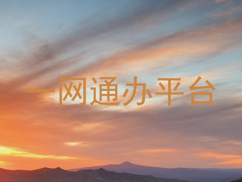 一网通办平台