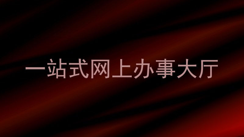 一站式网上办事大厅
