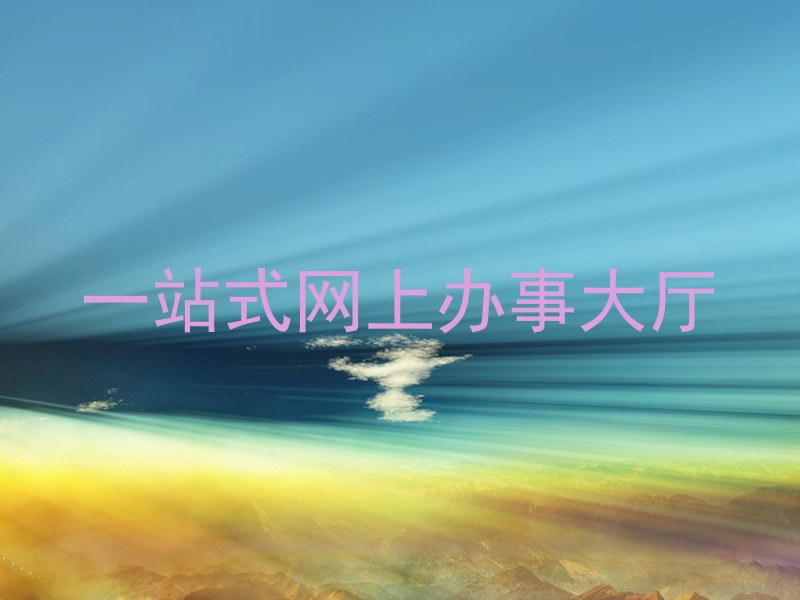 一站式网上办事大厅