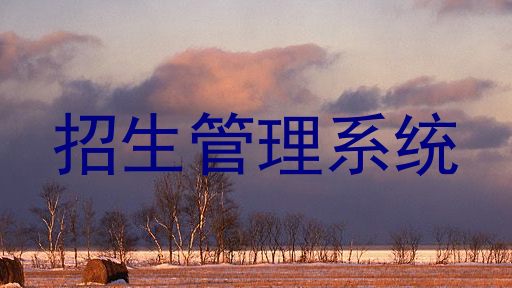 招生管理系统