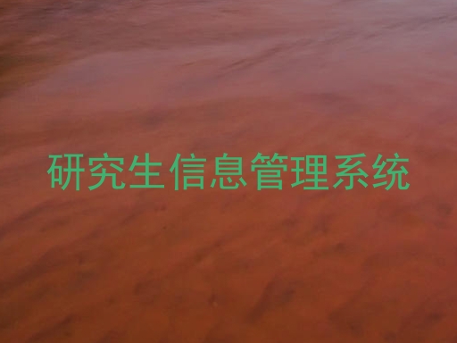 研究生信息管理系统