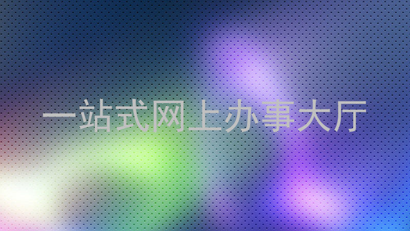 一站式网上办事大厅