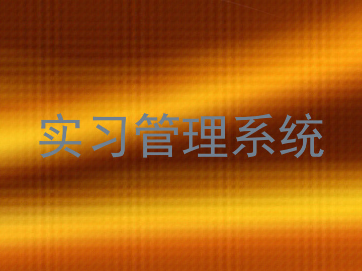 实习管理系统