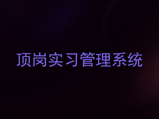 顶岗实习管理系统