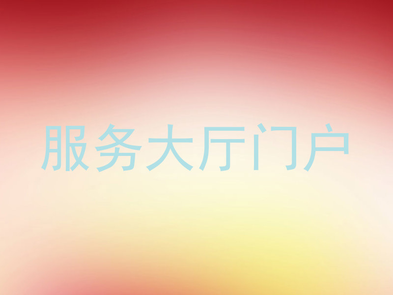 服务大厅门户