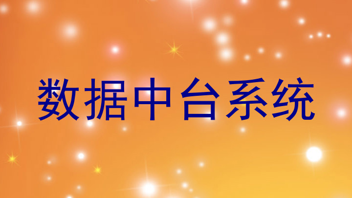 数据中台系统