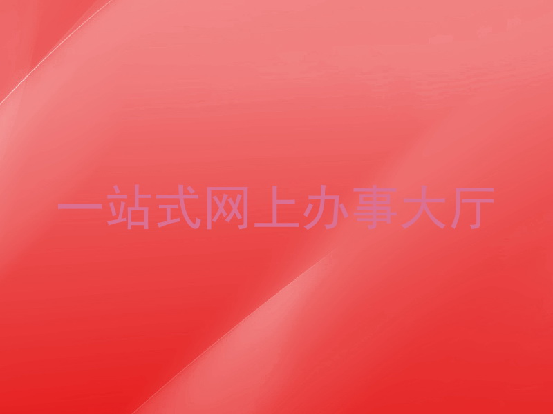 一站式网上办事大厅