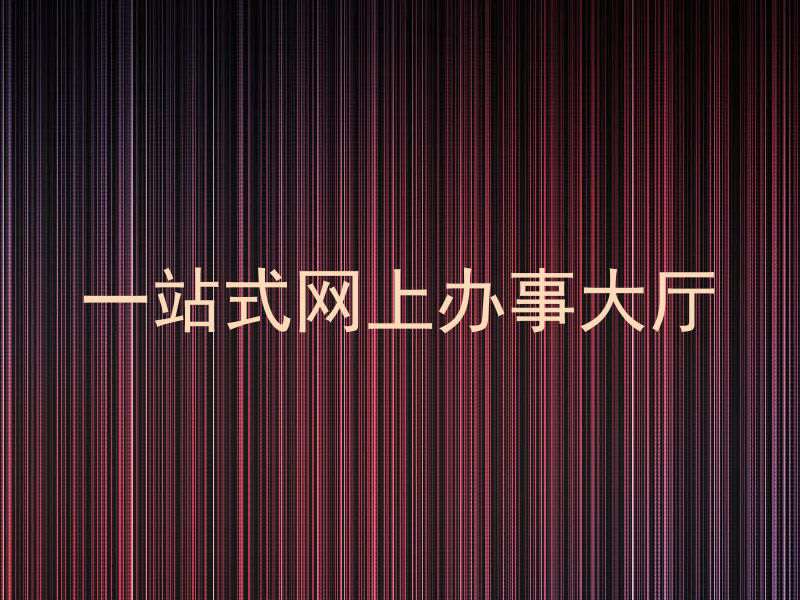 一站式网上办事大厅