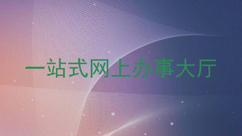 一站式网上办事大厅