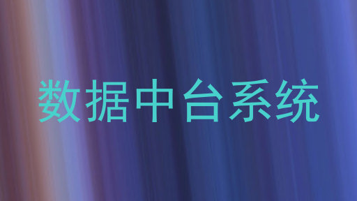 数据中台系统