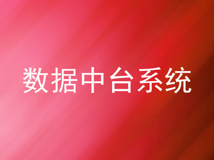 数据中台系统