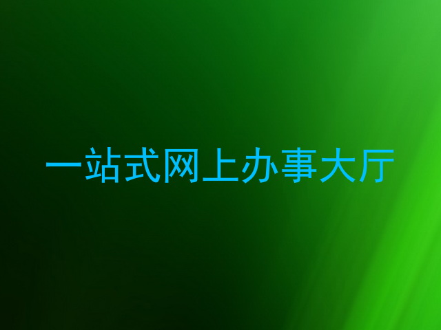 一站式网上办事大厅