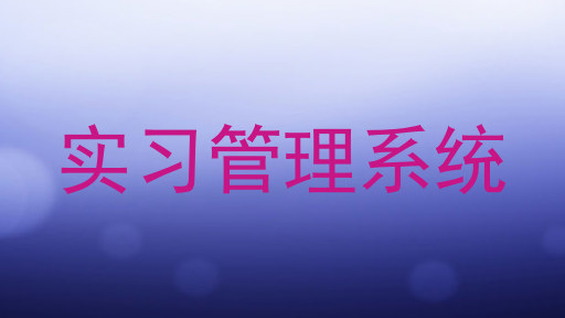 实习管理系统