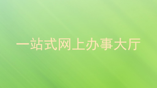 一站式网上办事大厅