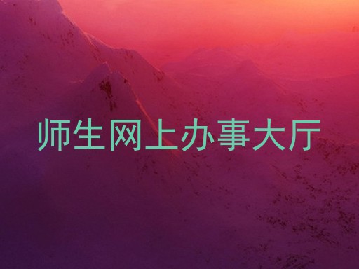 师生网上办事大厅