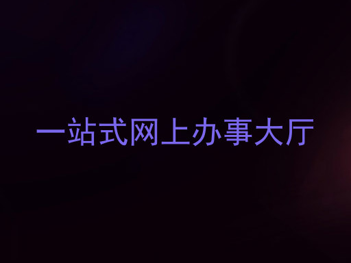 一站式网上办事大厅