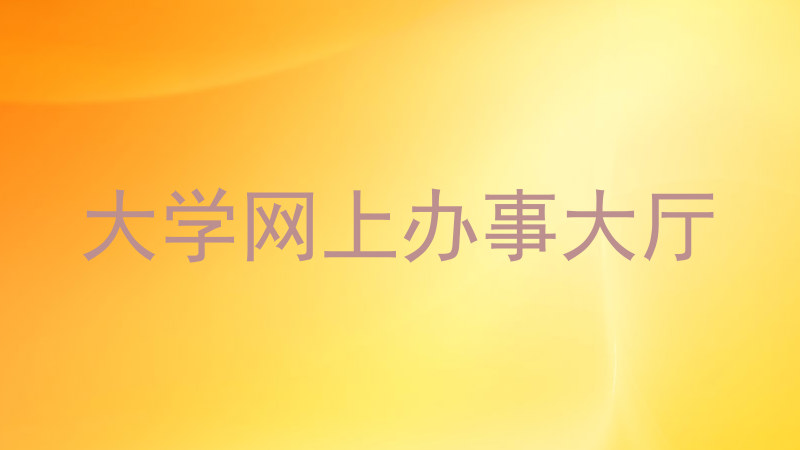 大学网上办事大厅