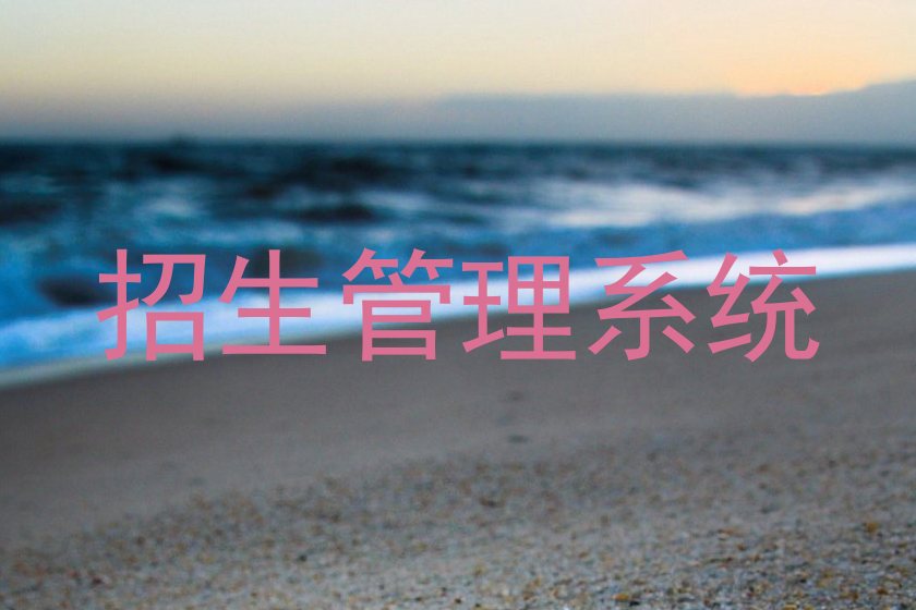 招生管理系统