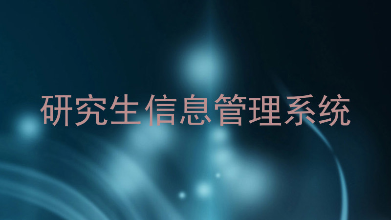 研究生信息管理系统
