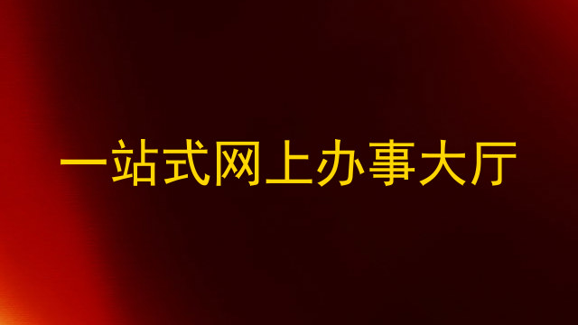 一站式网上办事大厅