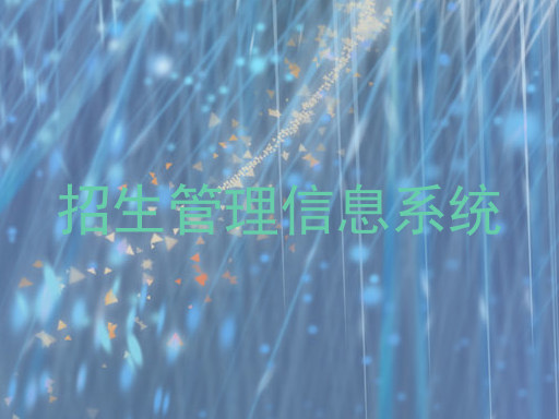 招生管理信息系统