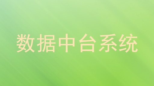 数据中台系统