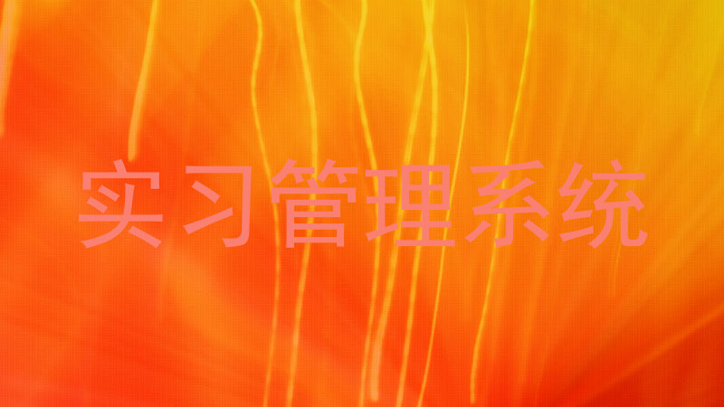 实习管理系统