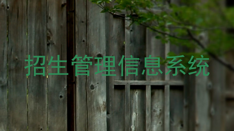 招生管理信息系统