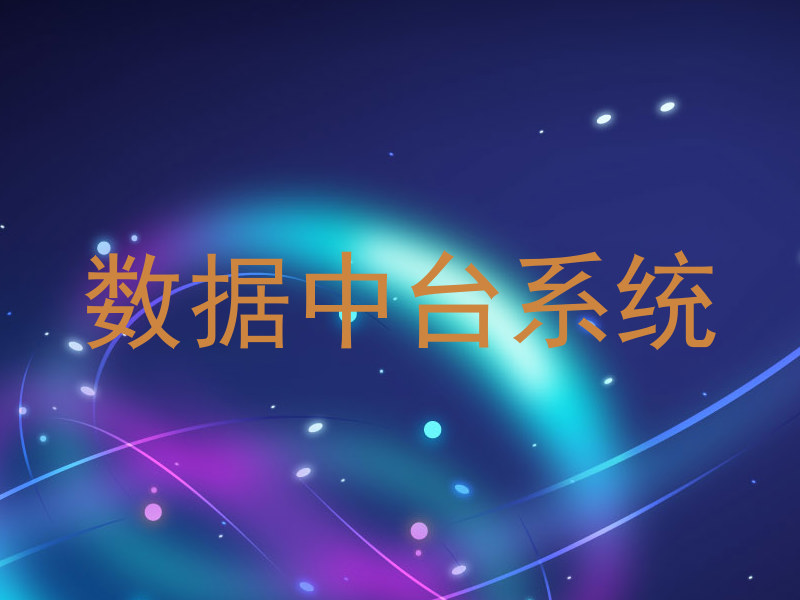 数据中台系统