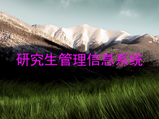 研究生管理信息系统