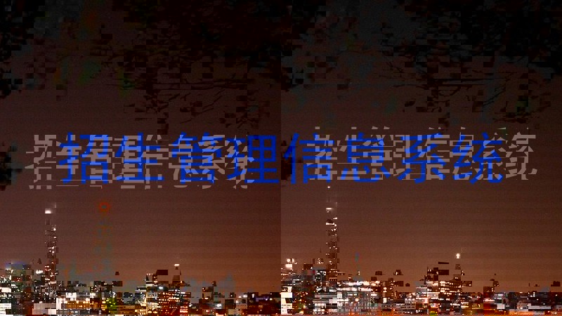 招生管理信息系统