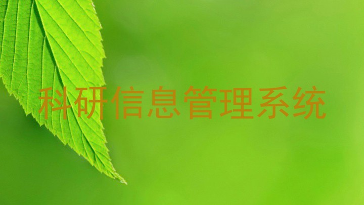科研信息管理系统