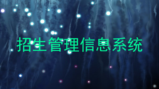 招生管理信息系统