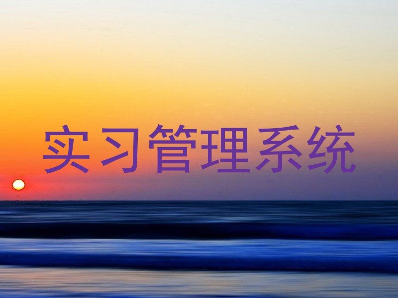 实习管理系统