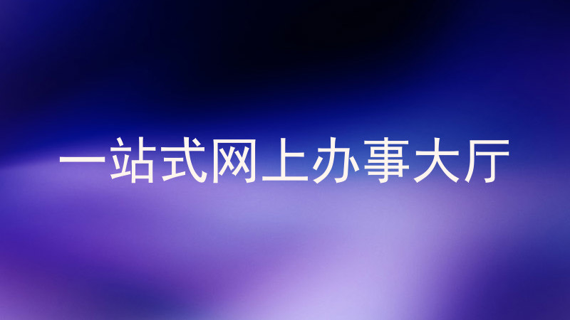 一站式网上办事大厅